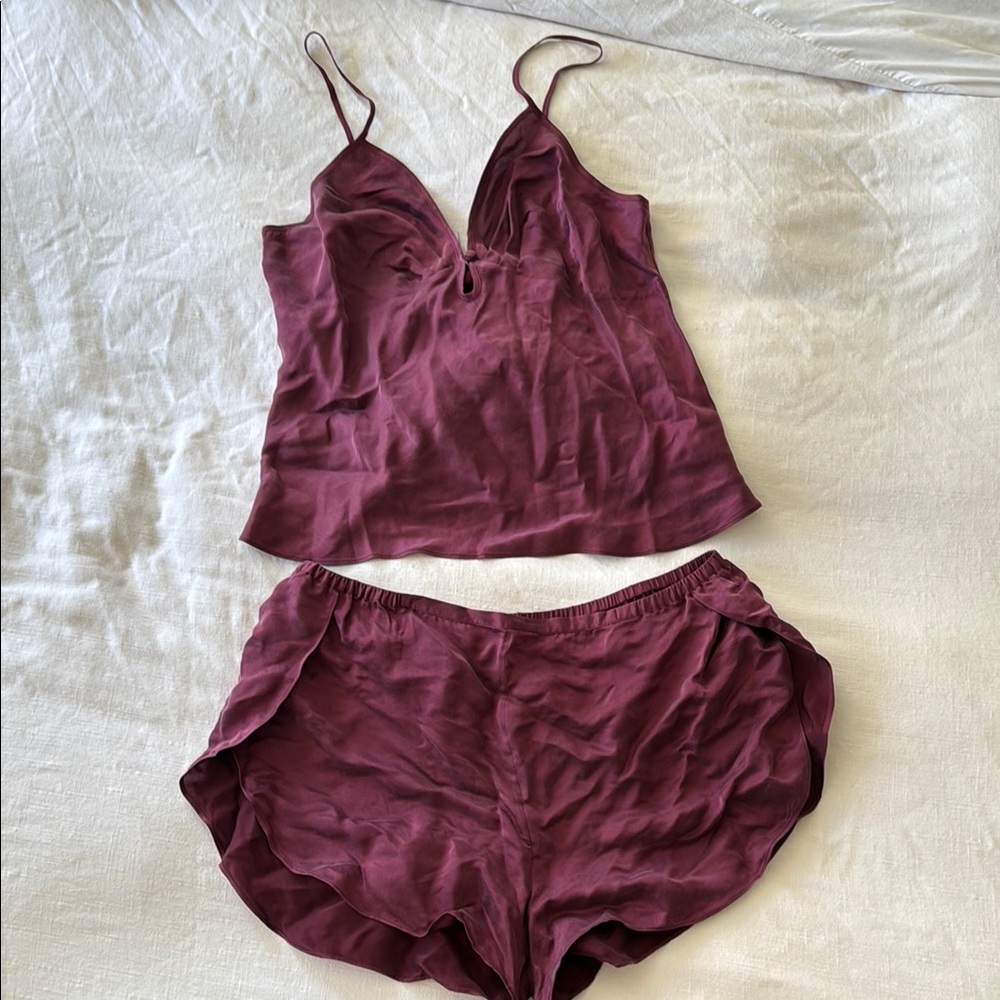 Ginia Silk Cami Shorts Set - Picture 3 of 6